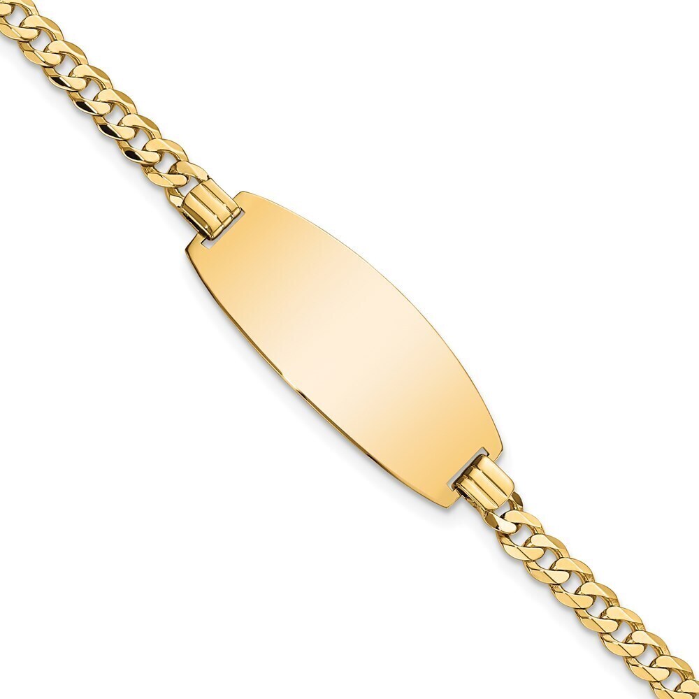 Kazi Luxury 14ky Oval Curb ID Bracelet